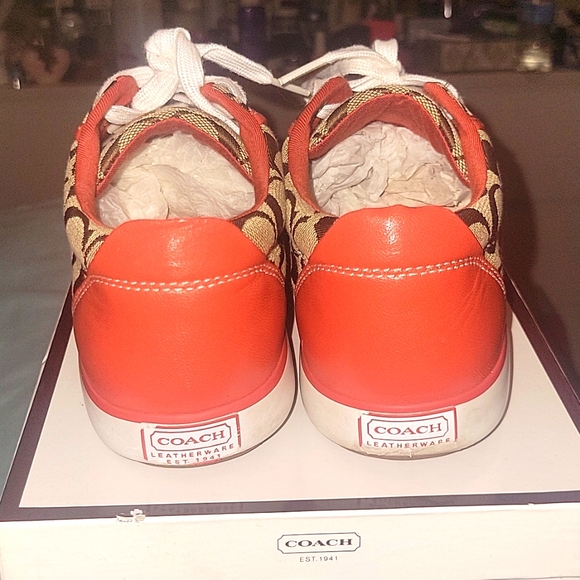 LNIB Authentic Coach sneakers canvas print Sz 7 - Picture 6 of 6